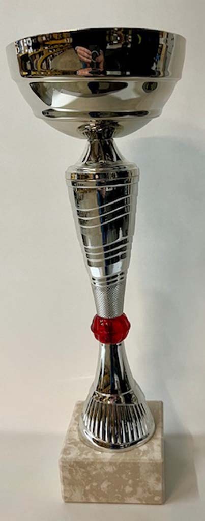 copa plata y rojo